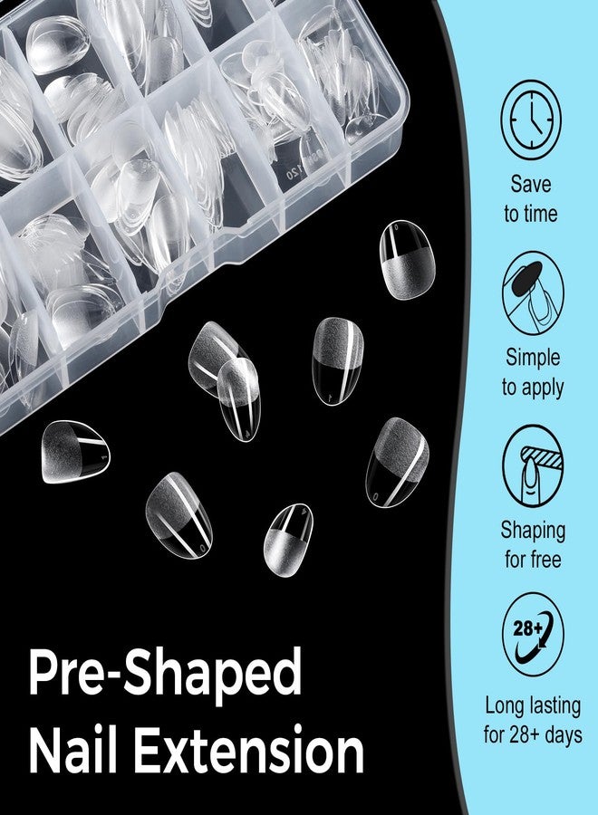 TOMICCA Extra Short Almond Nail Tips 240Pcs, 15 Sizes Short Nail Tips for Acrylic/Gel Nails, Fake Nails Press On Nails - Perfect for Beginner & Professional, Home DIY Salon, Wedding Nails - Image 5